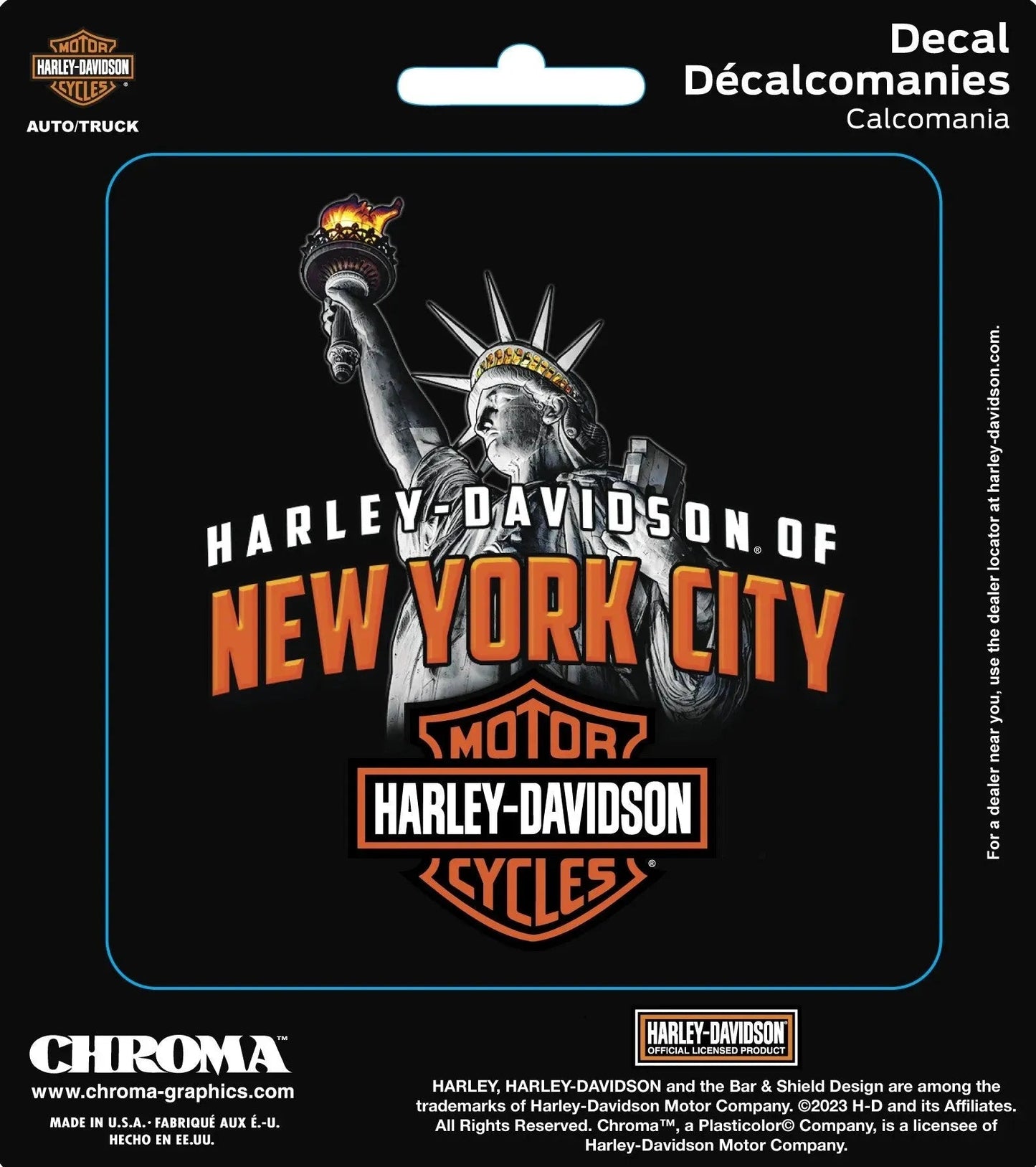 Harley Davidson Of NYC Dealer Liberty Decal Chroma