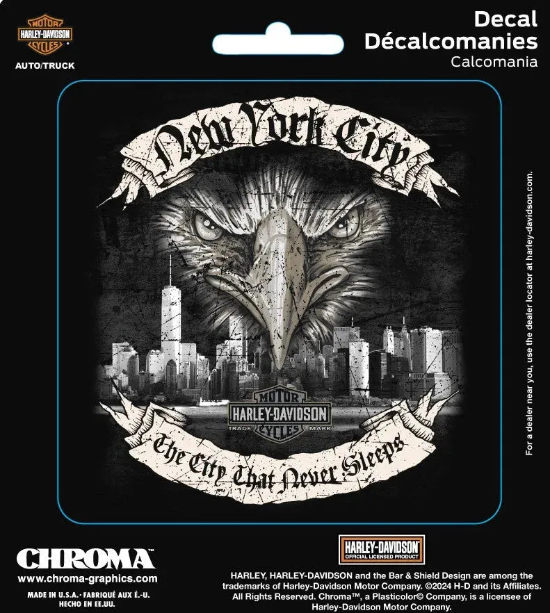 Harley Davidson of NYC Dealer Affliction Skyline Decal Chroma