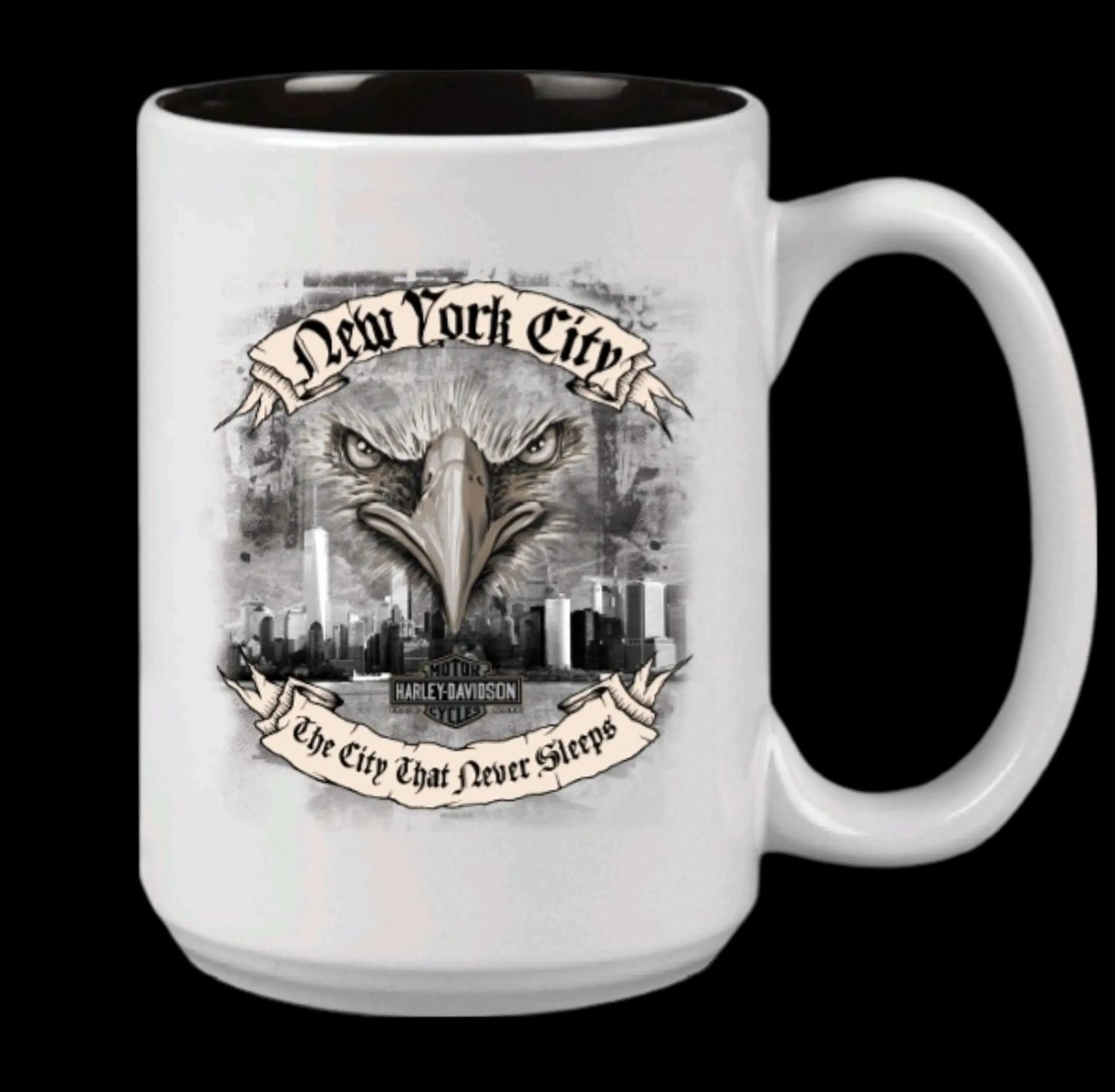 Harley Davidson Of NYC Dealer Skyline Affliction coffee mug