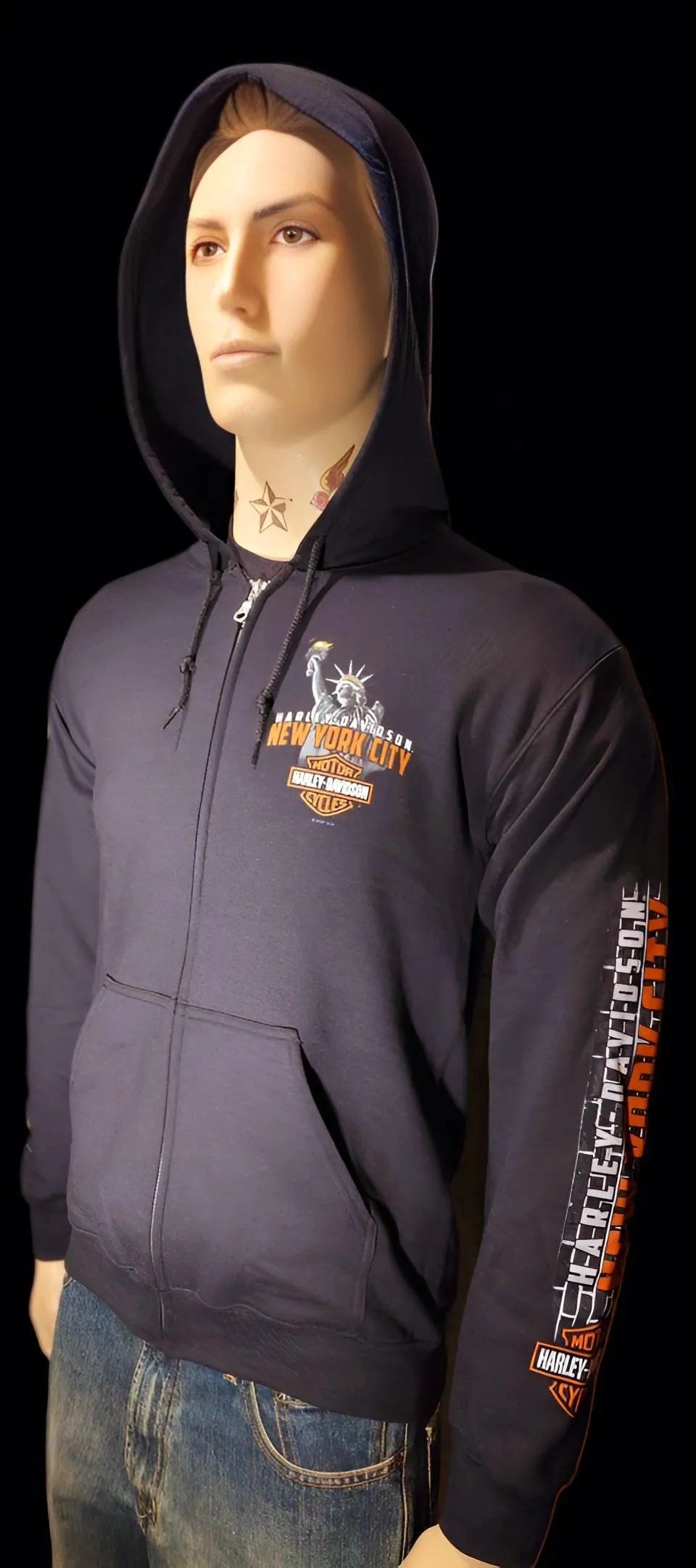 Harley Davidson Of NYC Dealer Men's Liberty Zip-Up Hoodie - Harley Davidson Of Nyc