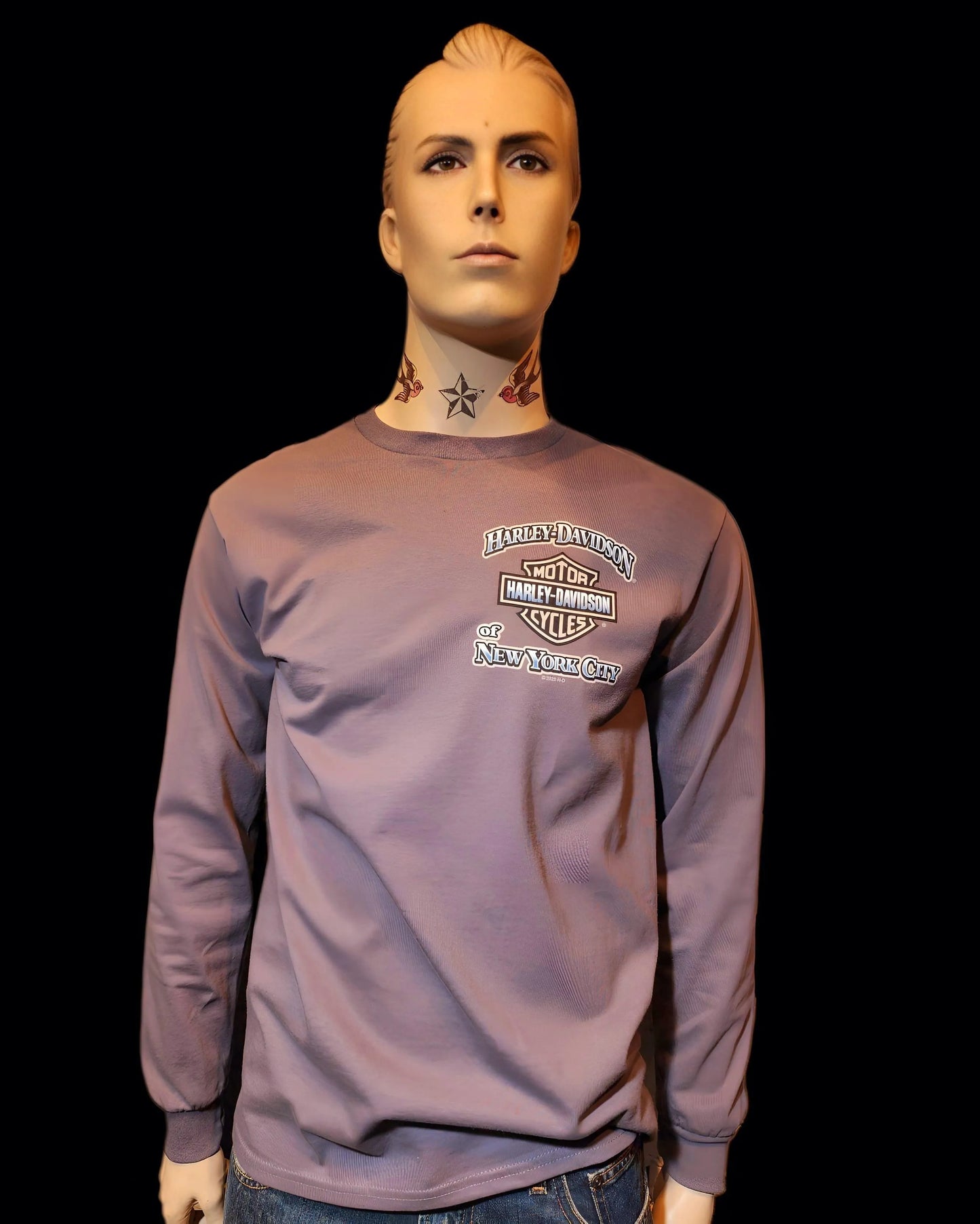 Harley Davidson Of NYC Men's Long Sleeve Dealer Brooklyn Bridge T-shirt - Harley Davidson Of Nyc