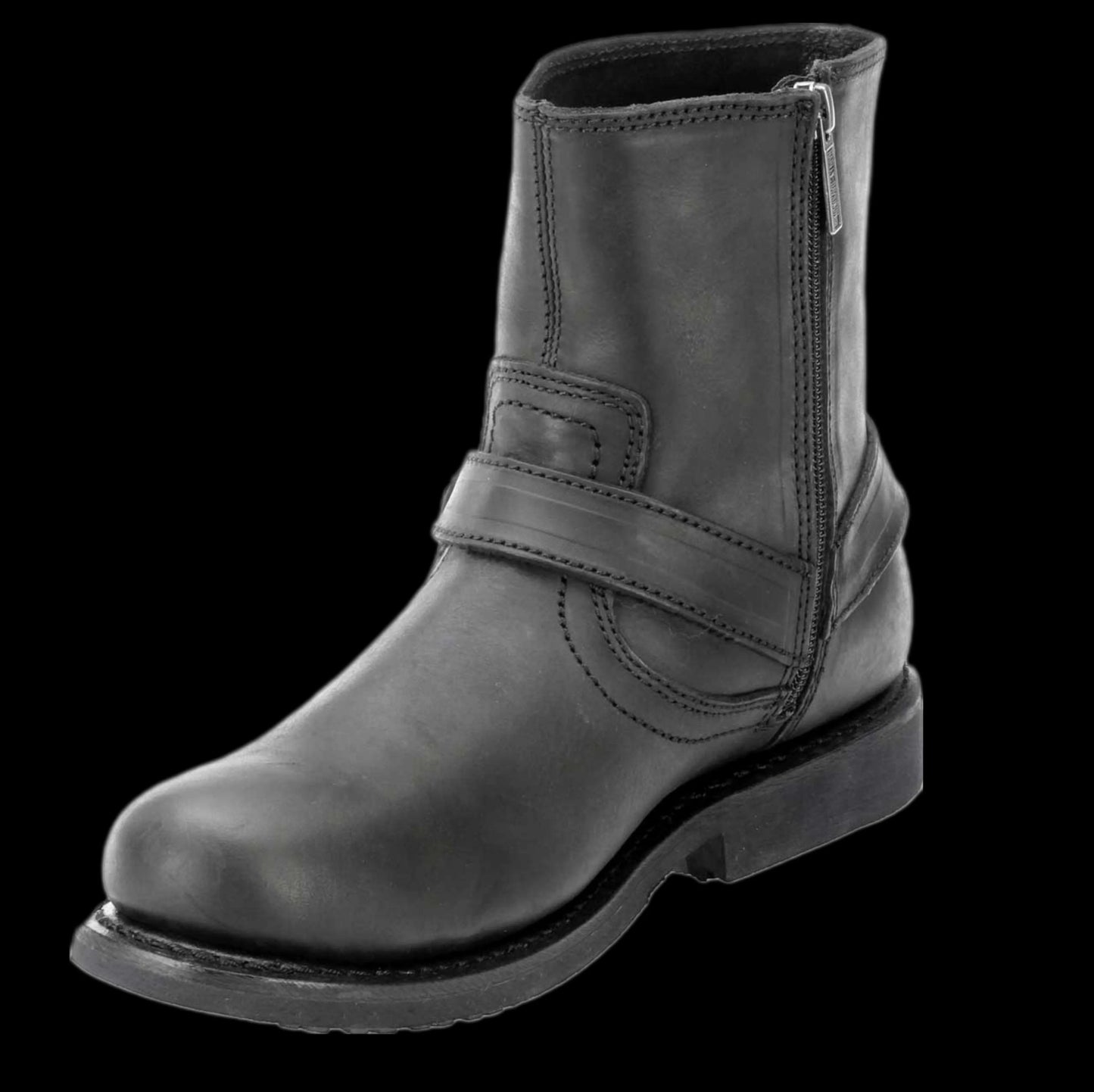 Harley-Davidson® Scout Black 7-Inch Leather Boots, Side Entry Inside Zip. D95262 - Harley Davidson Of Nyc