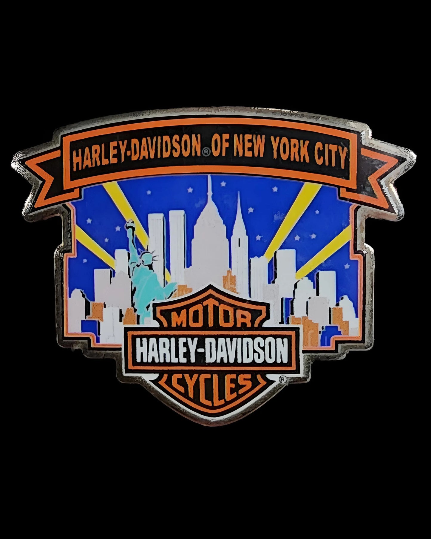 Nyc Harley Davidson Skyline Pin - Harley Davidson Of Nyc