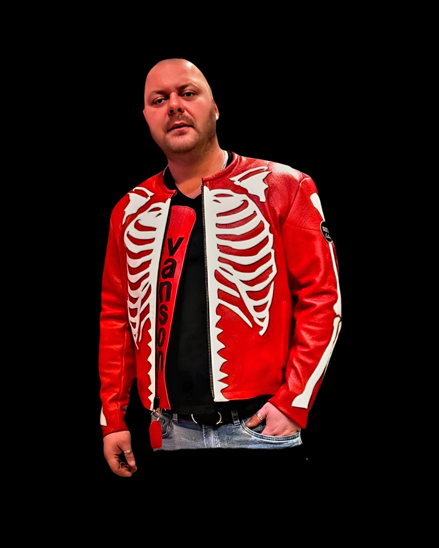 Men's Vanson Bone Limited Leather Jacket.