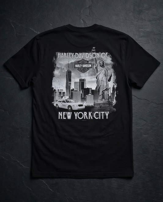 Harley Davidson Of NYC Skyline Freedom  Men's Dealer T-shirt
