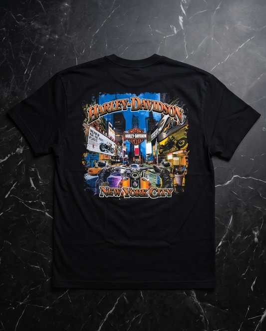 Harley Davidson Of NYC Skyline Time Square Dealer T-shirt
