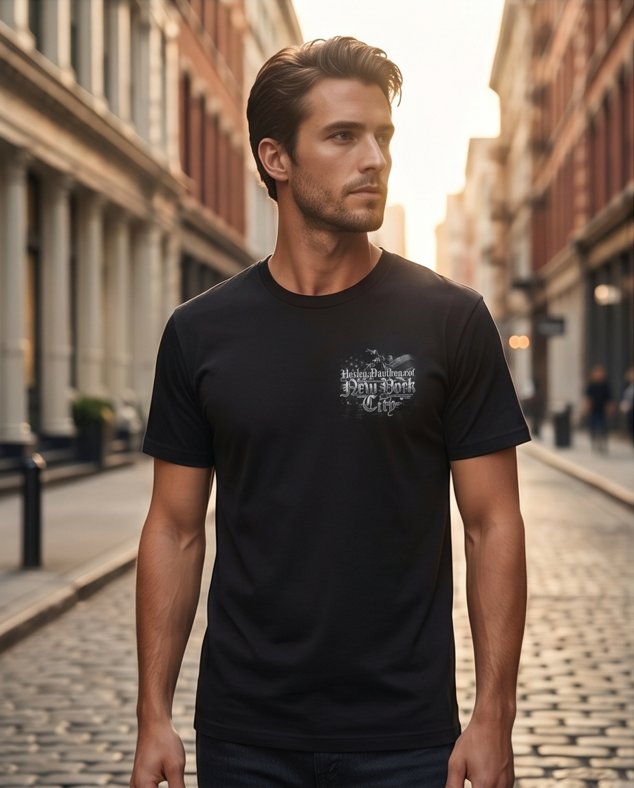 Harley Davidson Of NYC One Proud American Men's Dealer T-shirt RkStratman