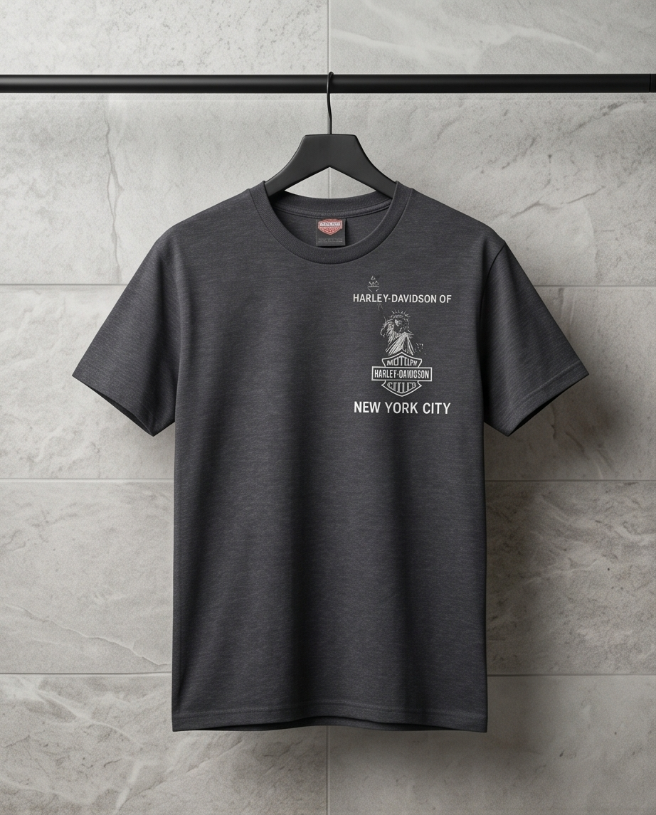 Harley Davidson Of NYC Skyline Freedom  Men's Dealer T-shirt
