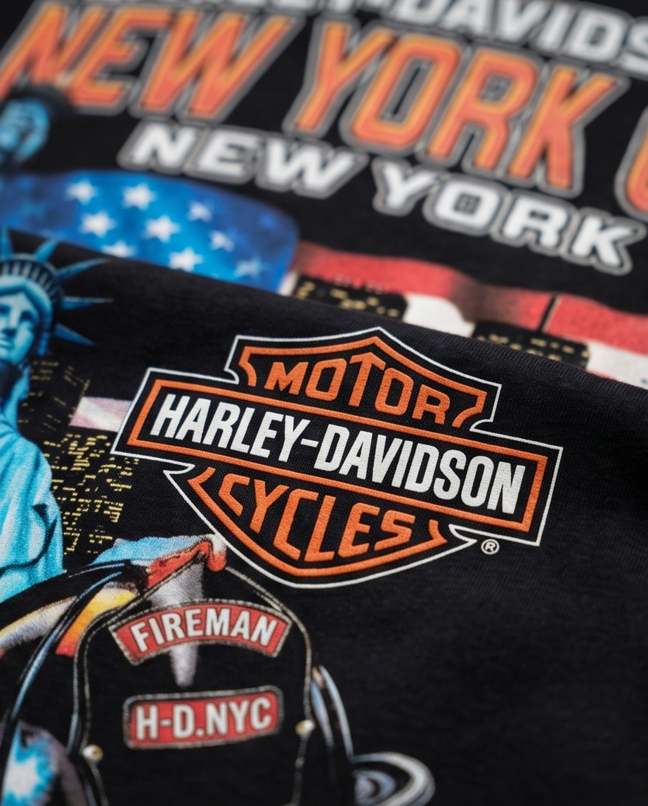Harley Davidson Of NYC Firefighter Men's Skyline T-shirt RkStratman