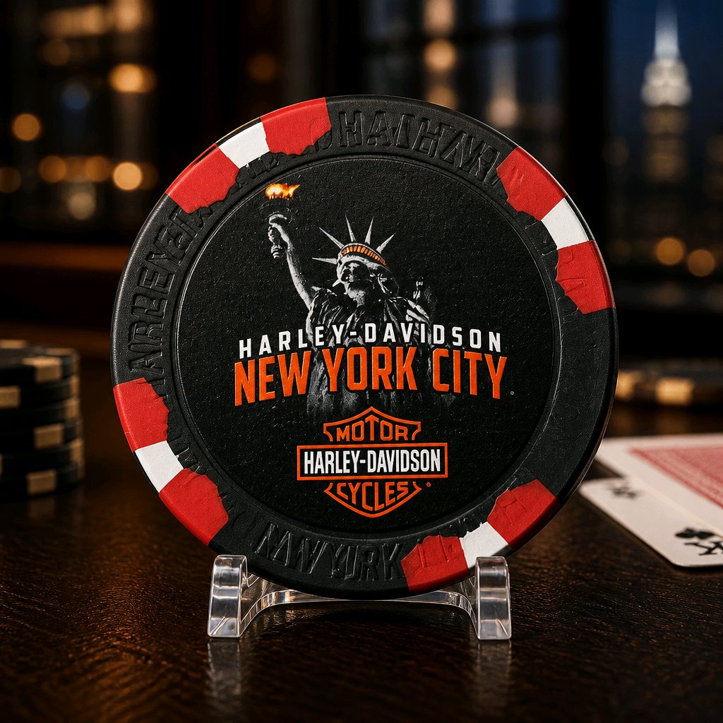Harley Davidson Of NYC Dealer  Liberty Poker Chip Dart World