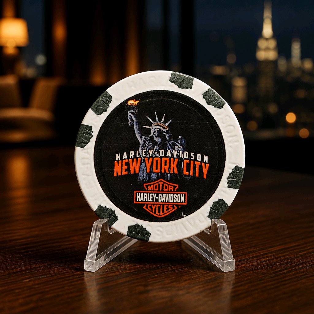 Harley Davidson Of NYC Dealer  Liberty Poker Chip Dart World