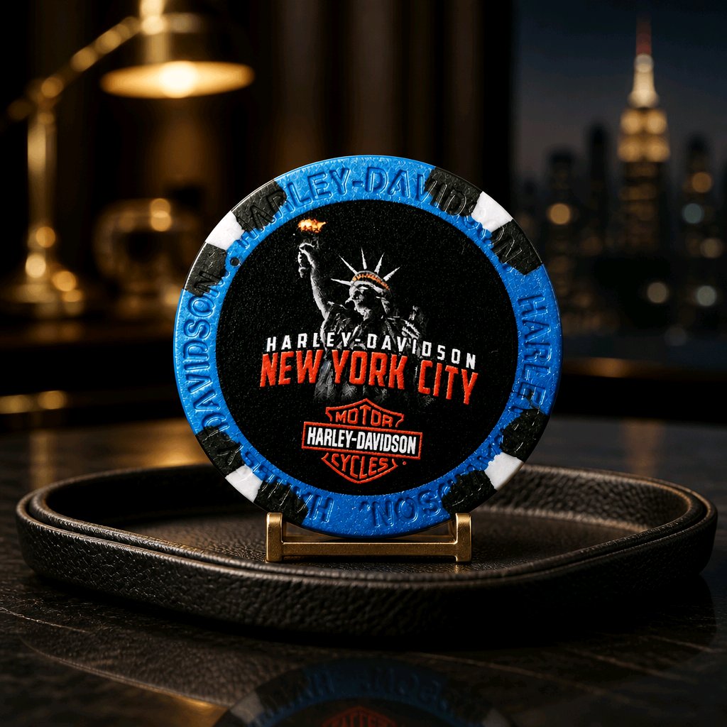 Harley Davidson Of NYC Dealer  Liberty Poker Chip Dart World