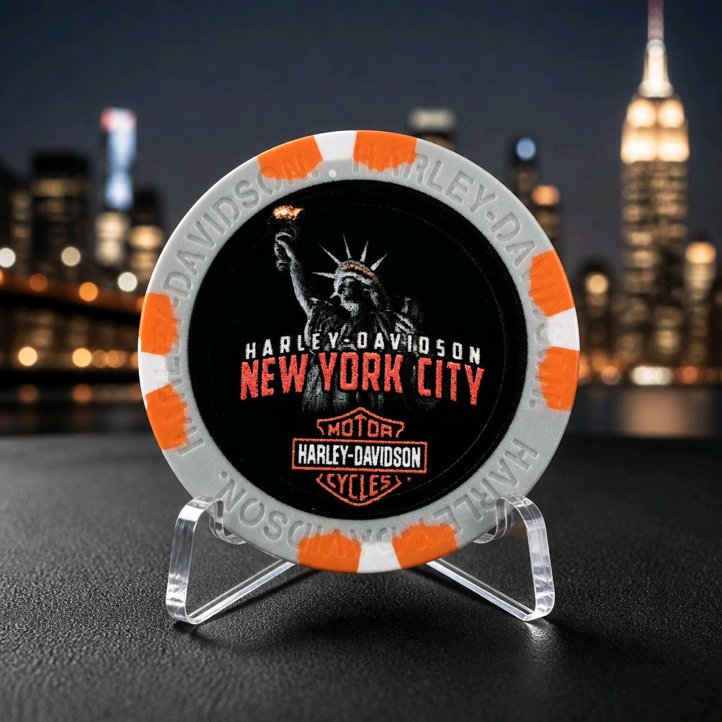 Harley Davidson Of NYC Dealer  Liberty Poker Chip Dart World