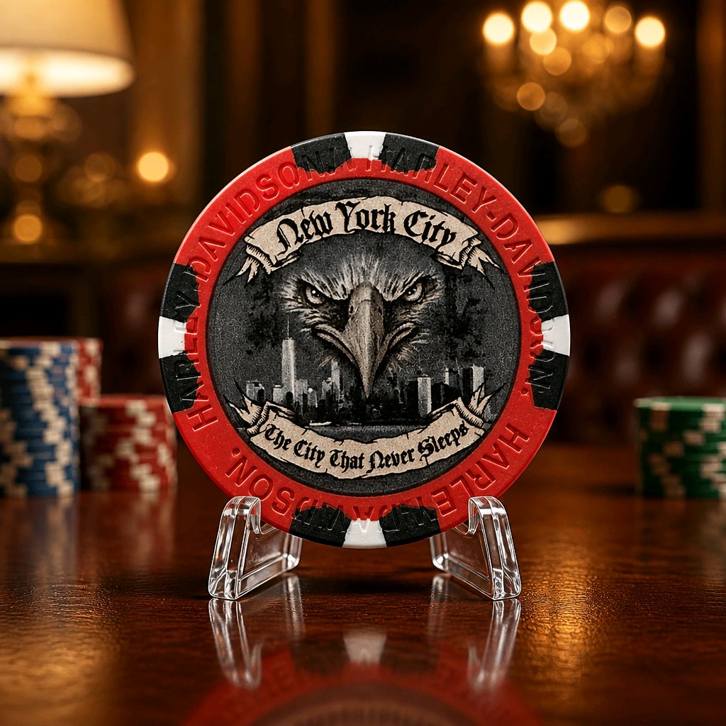 Harley Davidson of NYC Dealer Affliction Poker Chip Dart World