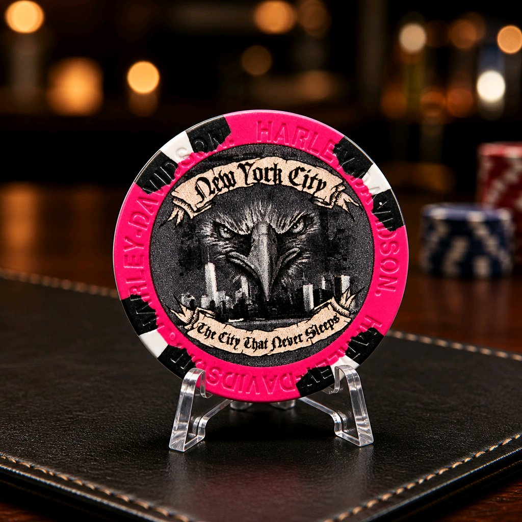 Harley Davidson of NYC Dealer Affliction Poker Chip Dart World