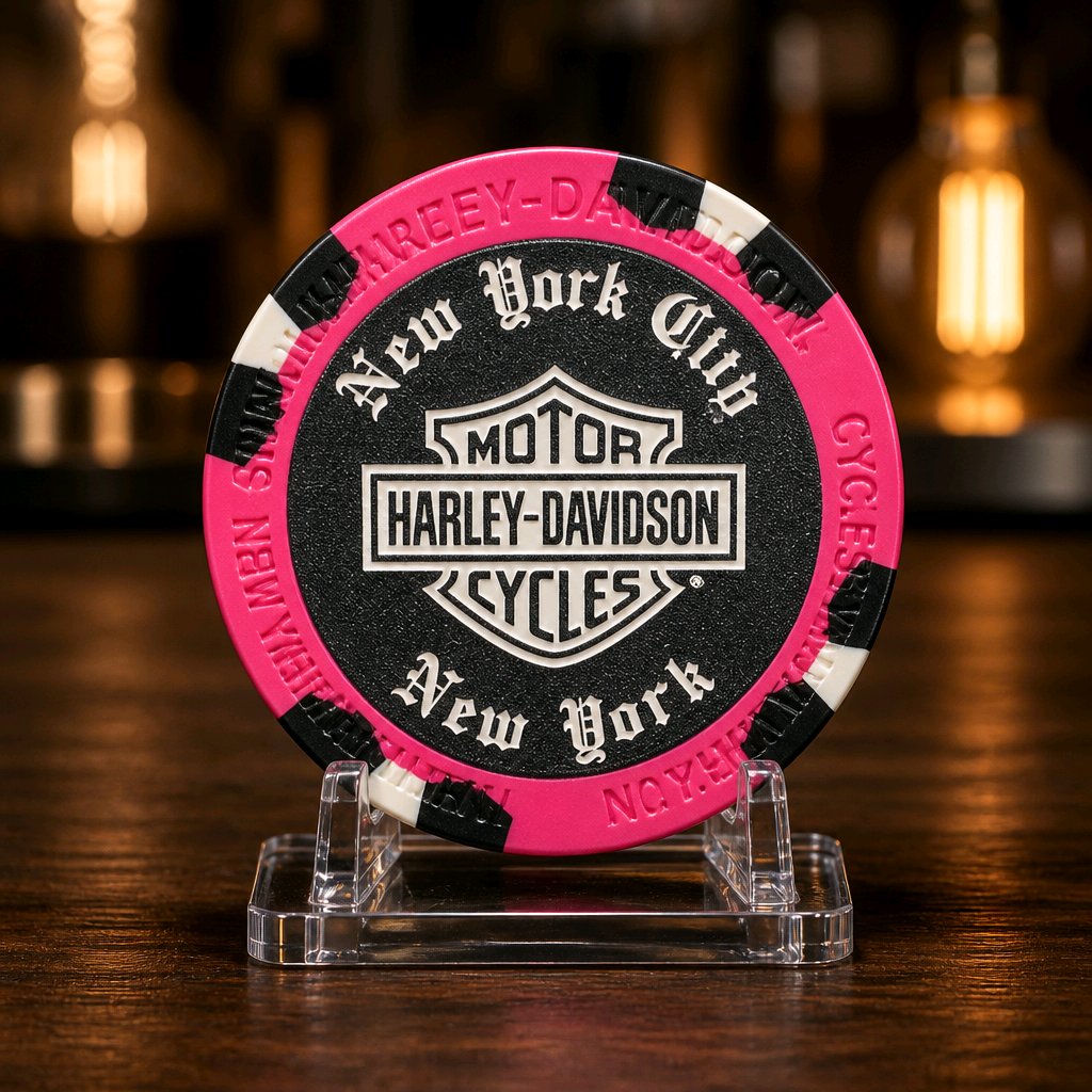 Harley Davidson of NYC Dealer Affliction Poker Chip Dart World