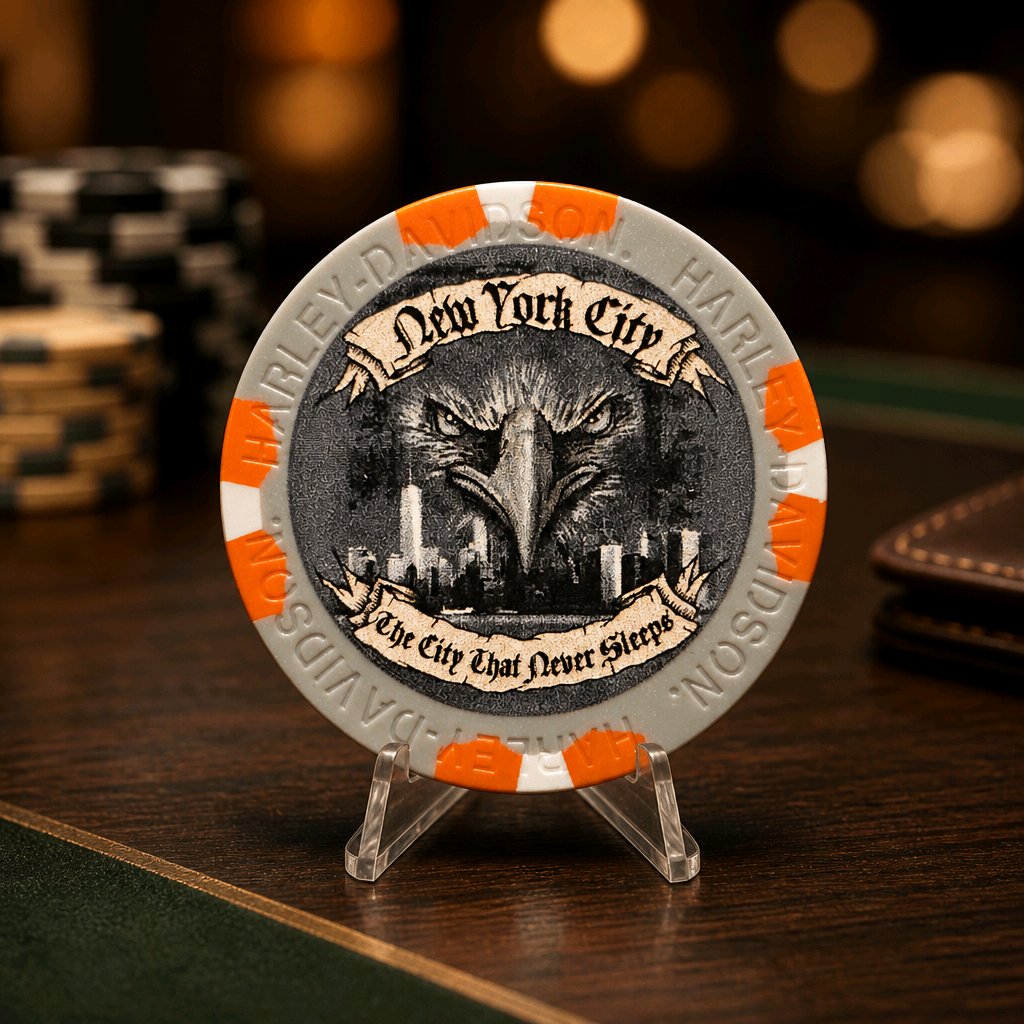 Harley Davidson of NYC Dealer Affliction Poker Chip Dart World