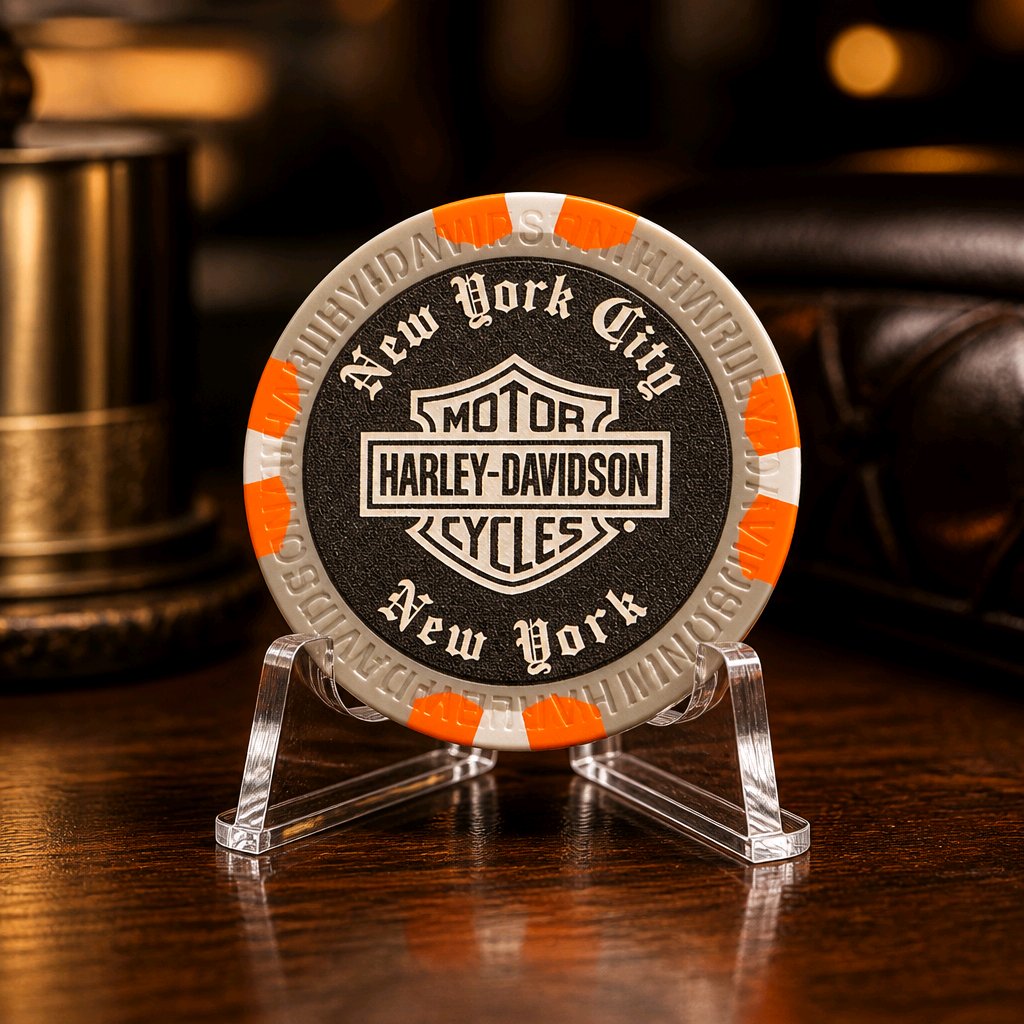 Harley Davidson of NYC Dealer Affliction Poker Chip Dart World
