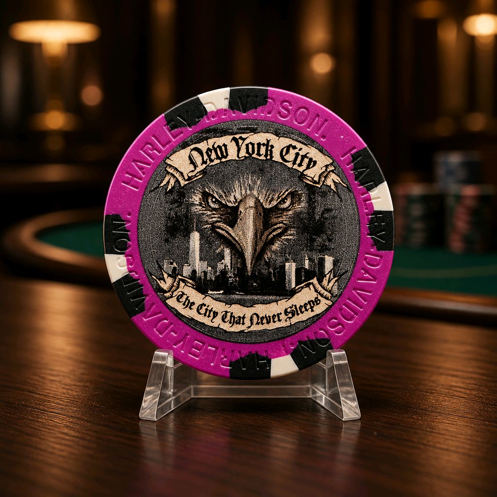 Harley Davidson of NYC Dealer Affliction Poker Chip Dart World
