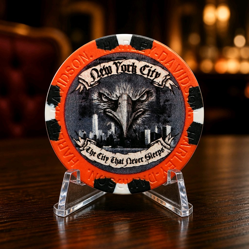 Harley Davidson of NYC Dealer Affliction Poker Chip Dart World