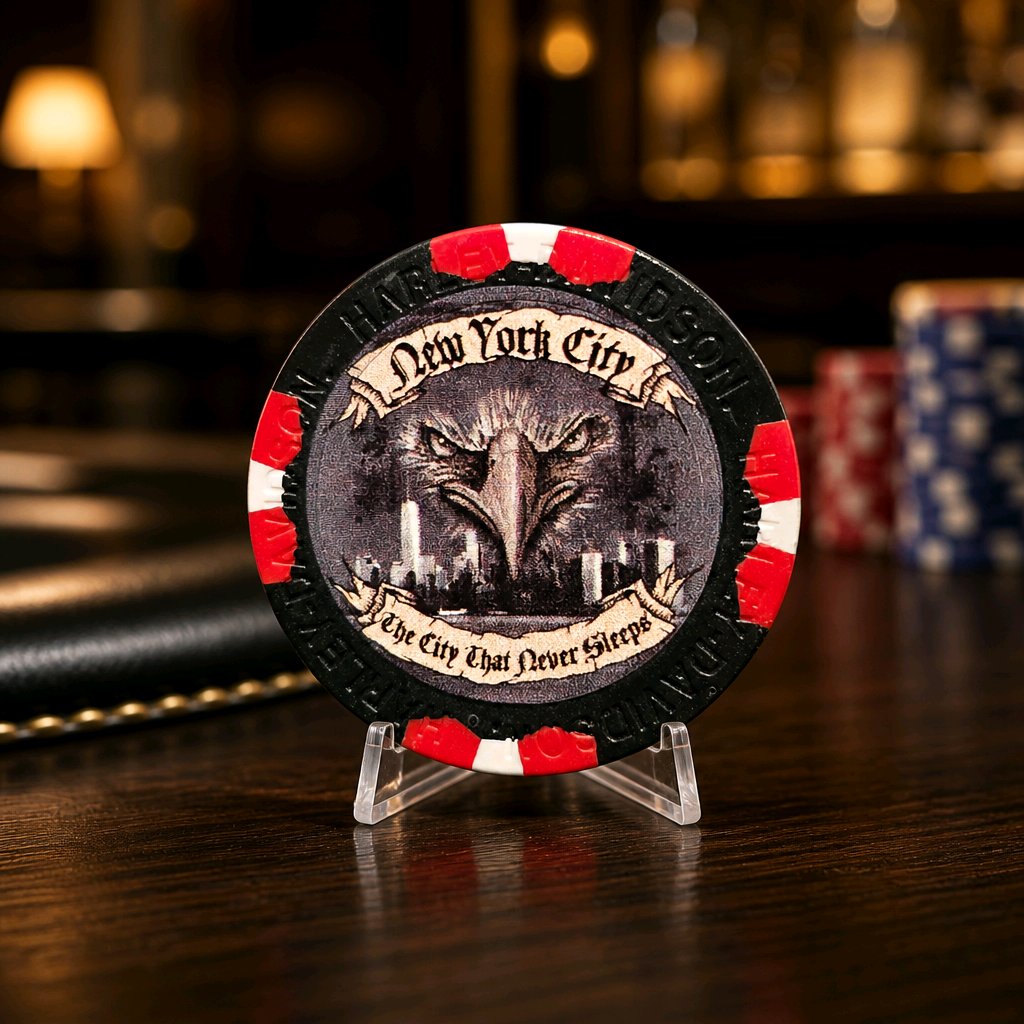Harley Davidson of NYC Dealer Affliction Poker Chip Dart World