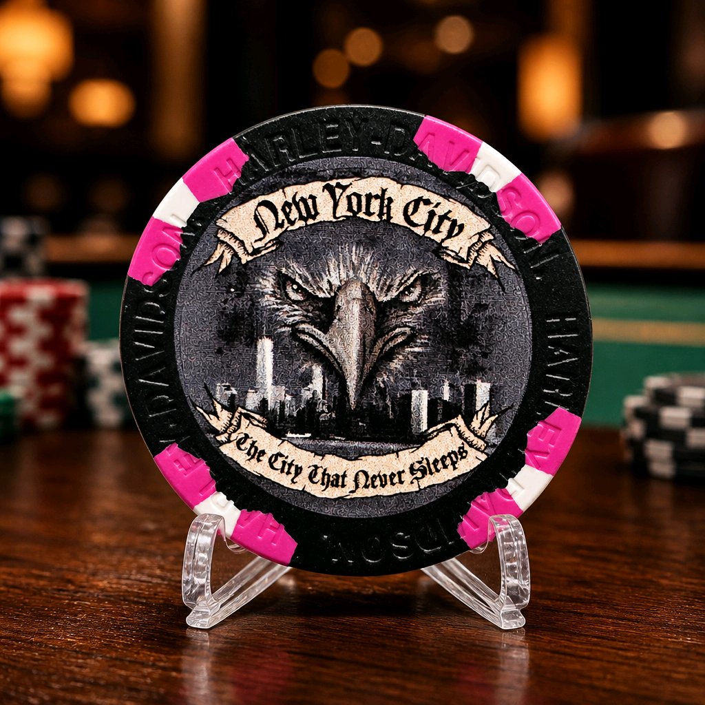 Harley Davidson of NYC Dealer Affliction Poker Chip Dart World