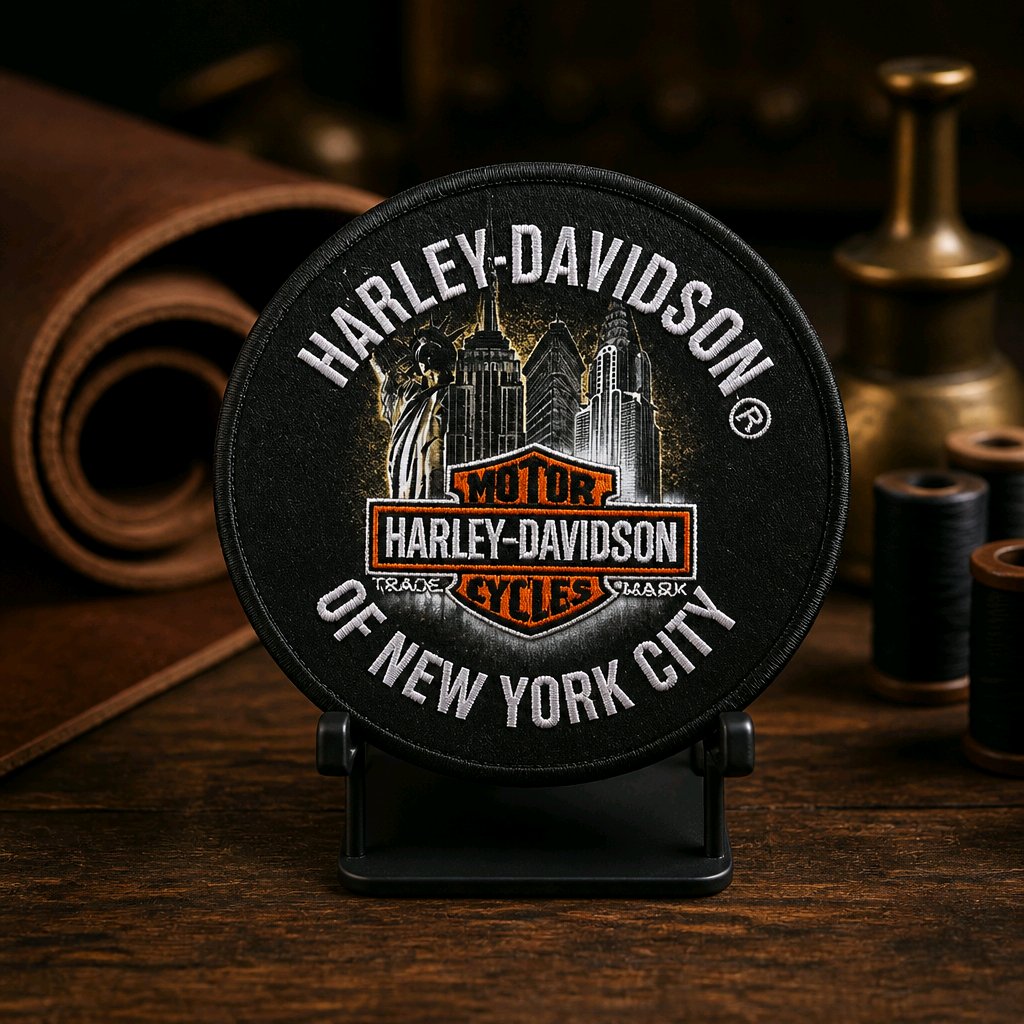 Nyc Harley Davidson Skyline Skyscraper Patch Symbol Arts