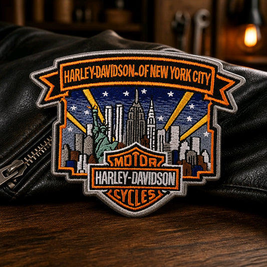 Nyc Harley Davidson Skyline Patch.