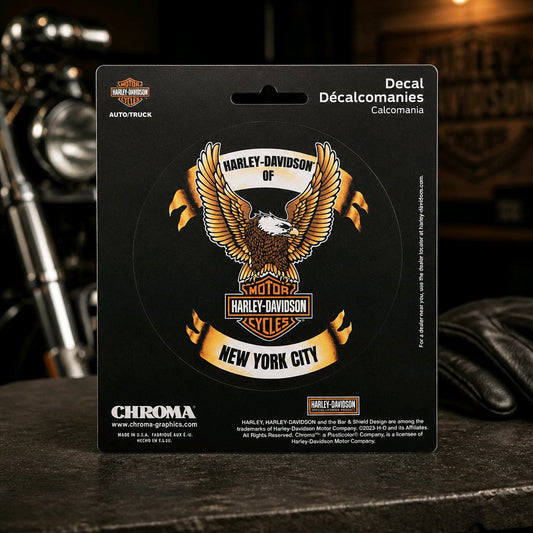 Harley Davidson of NYC Dealer Up Wing Eagle Decal