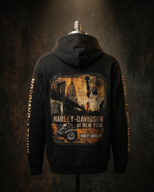 Harley Davidson of NYC Icons Men's Skyline Zip-Up Hoodie