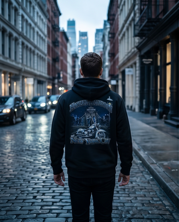 H-D Of NYC Dealer Men's Brooklyn Bridge Zip-Up Hoodie