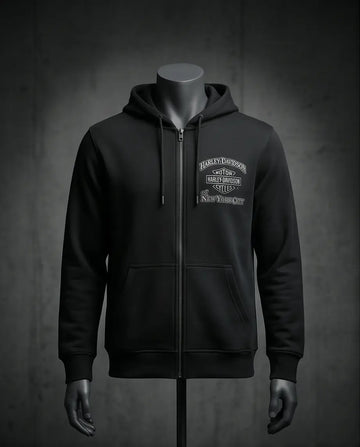 H-D Of NYC Dealer Men's Brooklyn Bridge Zip-Up Hoodie