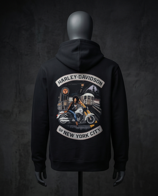 Harley Davidson Of NYC Men's Afro Zip Up Hoodie