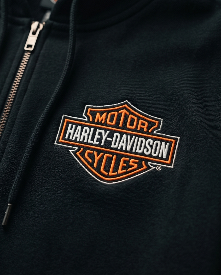 Harley Davidson Of NYC Men's Afro Zip Up Hoodie