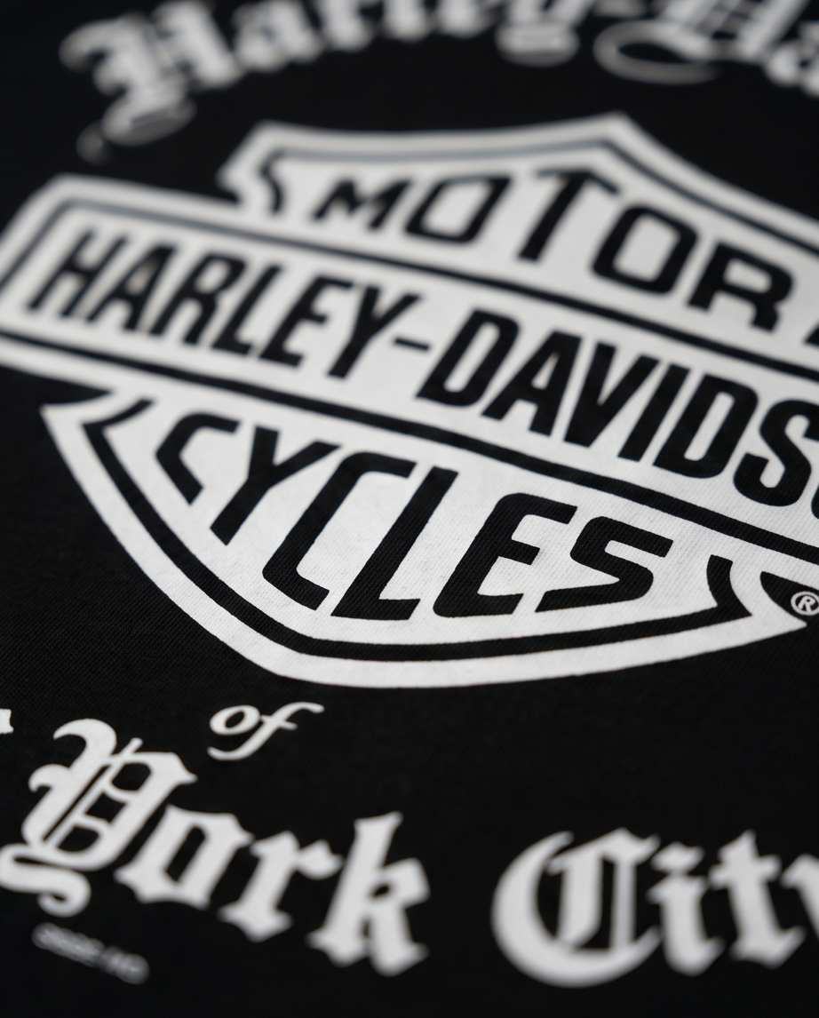 Harley Davidson Of NYC Men's Short Sleeve Dealer Old English T-shirt