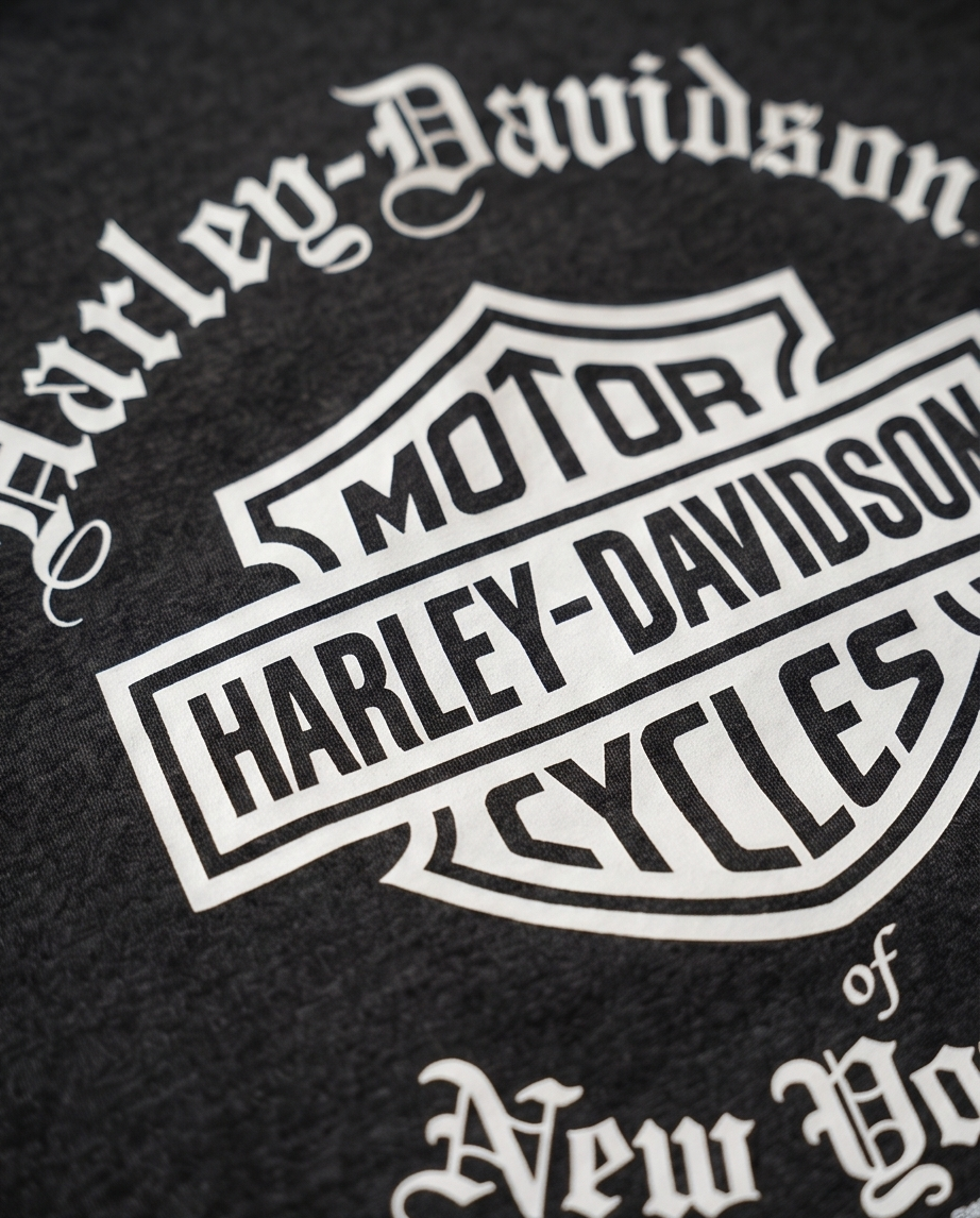 Harley Davidson Of NYC Men's Short Sleeve Dealer Old English T-shirt