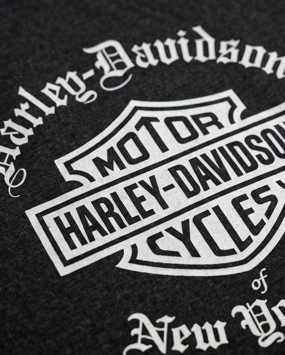 Harley Davidson Of NYC Men's Short Sleeve Dealer Old English T-shirt