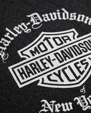 Harley Davidson Of NYC Men's Short Sleeve Dealer Old English T-shirt