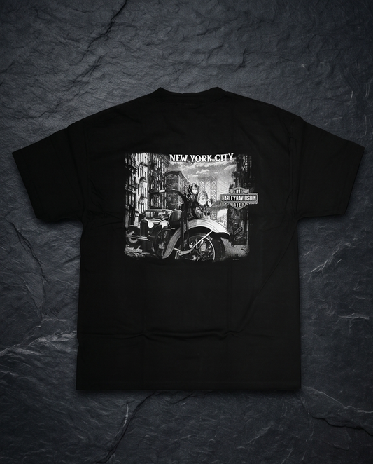 Harley Davidson Of NYC Men's Short Sleeve Dealer Post Card T-shirt