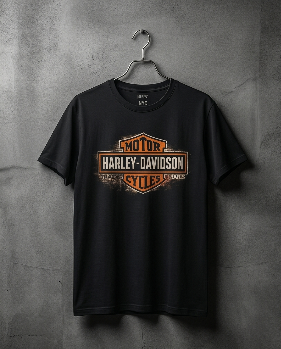 Harley Davidson Of NYC Men's Short Sleeve Dealer Sepiacollag T-shirt Bravado