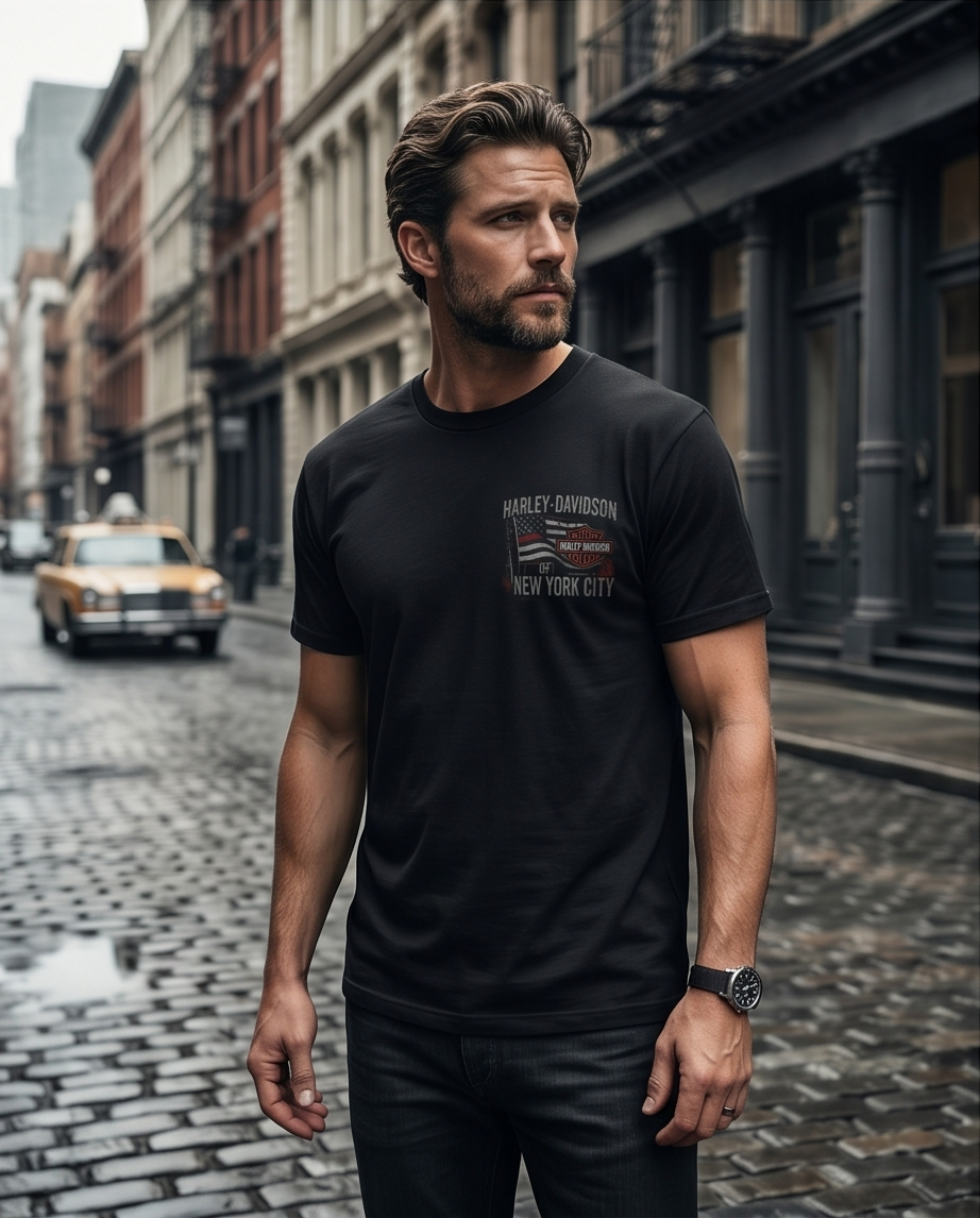 Harley Davidson Of NYC Men's Short Sleeve Dealer Brave T-shirt RkStratman