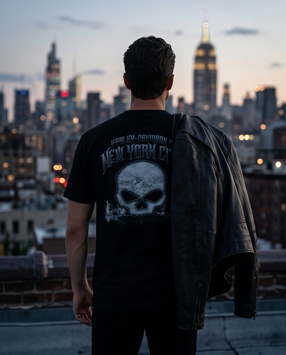 Harley Davidson Of NYC Willie-G Men's Dealer T-shirt RkStratman