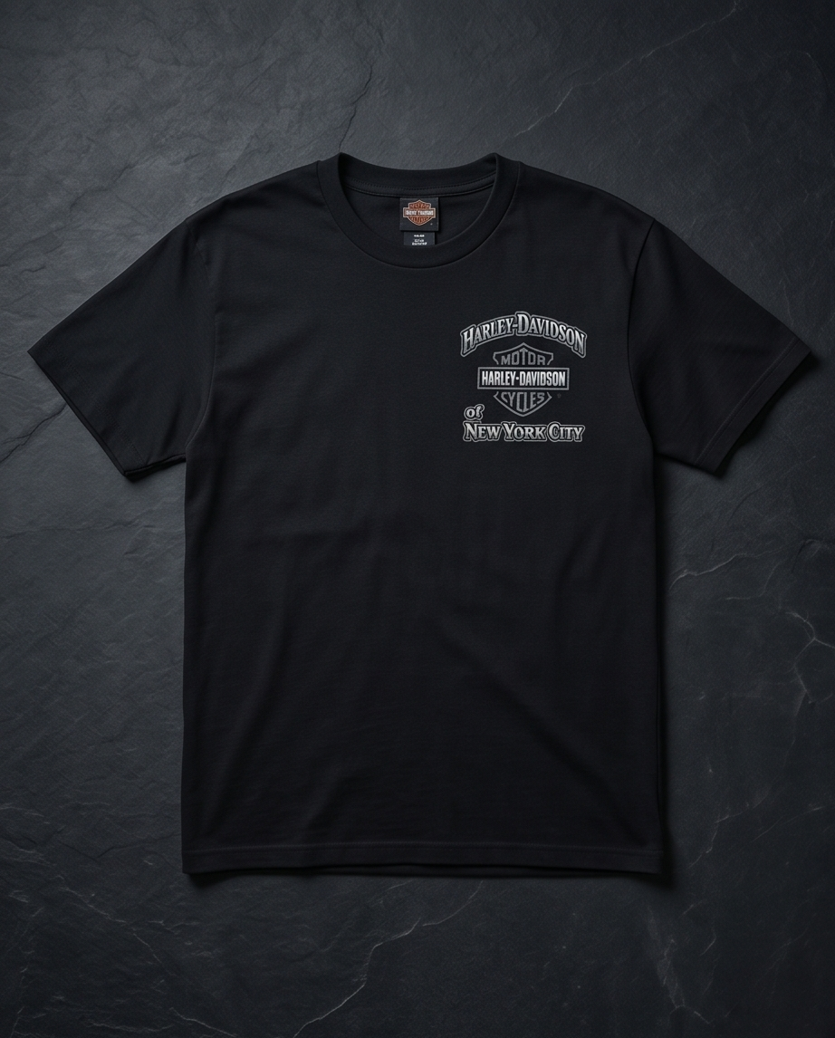 Harley Davidson Of NYC Men's Short Sleeve Dealer Brooklyn Bridge T-shirt RkStratman