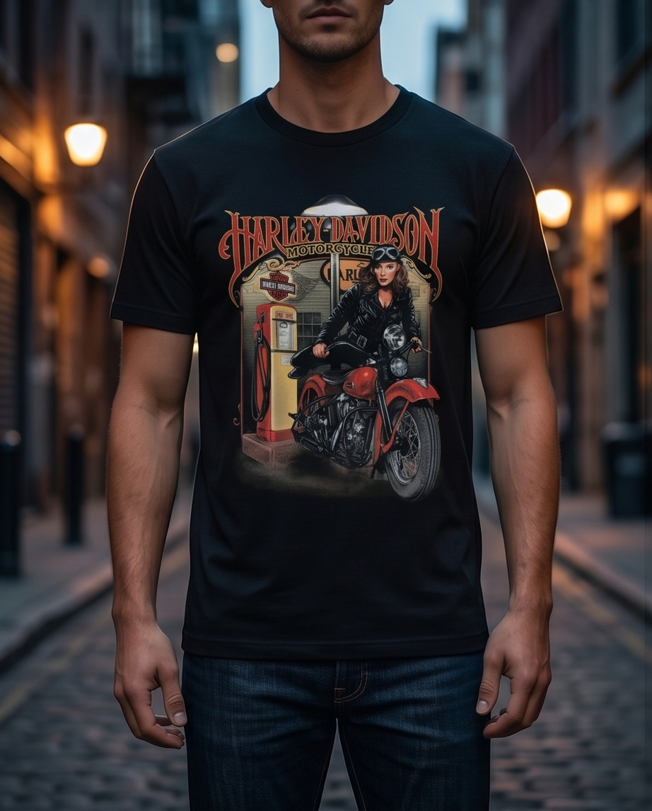 Harley-Davidson of NYC  Pin-Up Ride Men's T-shirt
