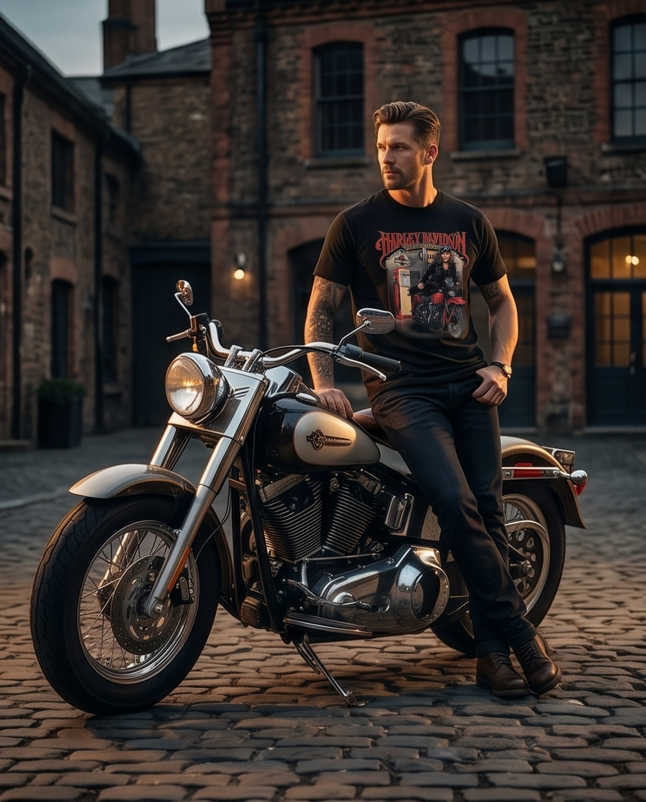 Harley-Davidson of NYC  Pin-Up Ride Men's T-shirt