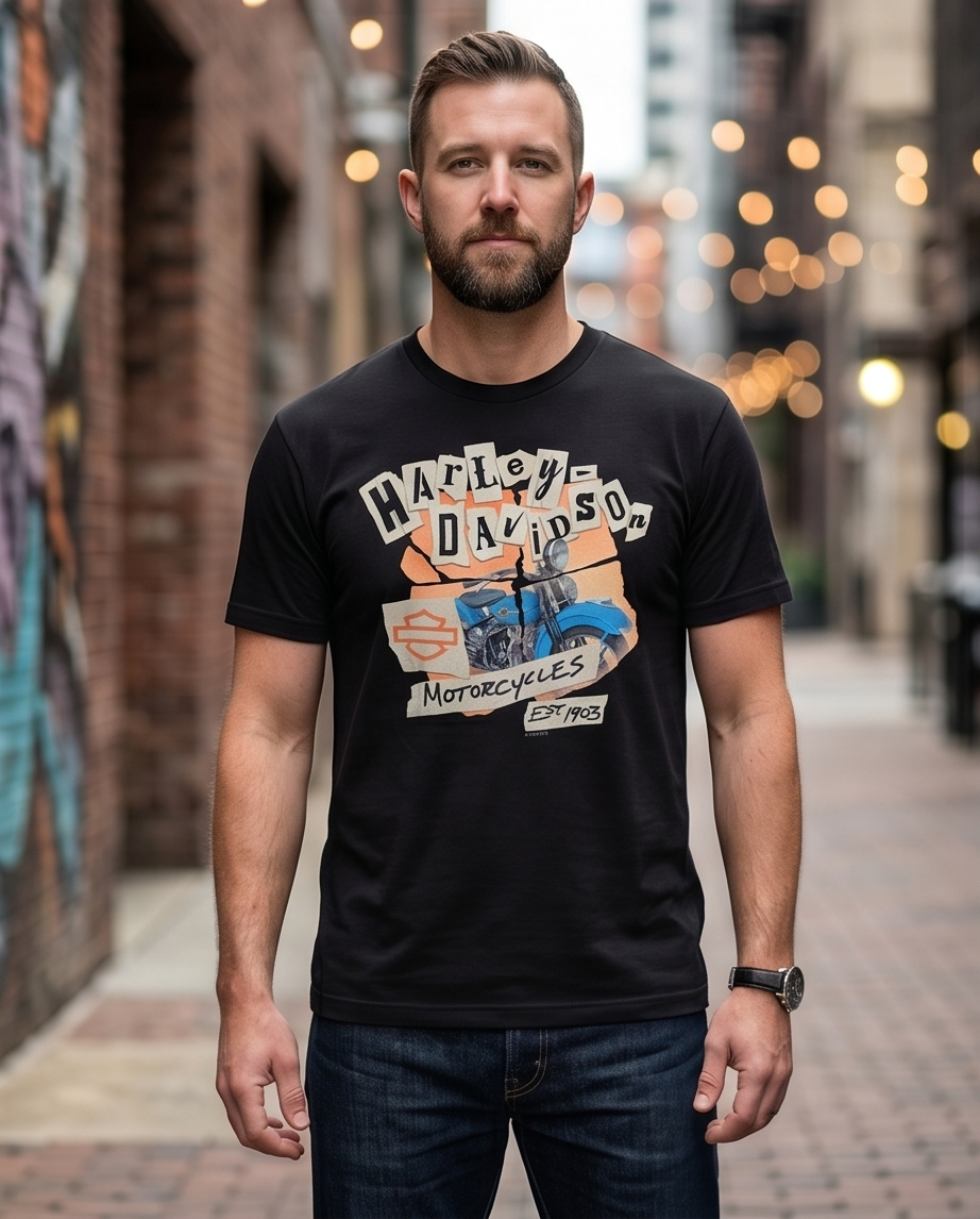 Harley Davidson of NYC Men's Dealer Retro 1903 T-Shirt