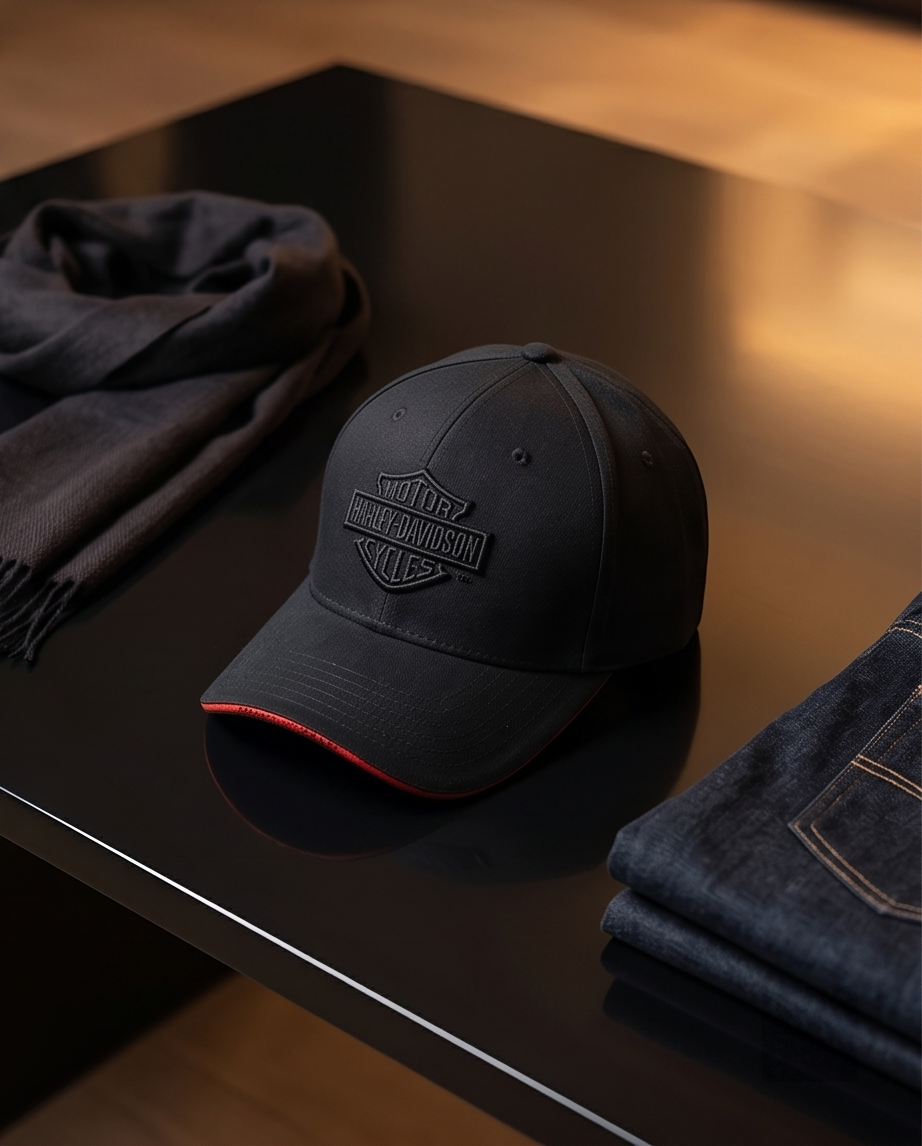 Harley Davidson Of NYC Dealer Bar & Shield Baseball Cap Black Bravado