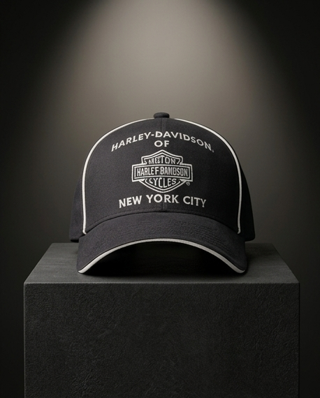 Harley Davidson Of NYC Dealer Bar & Shield Baseball Cap Black