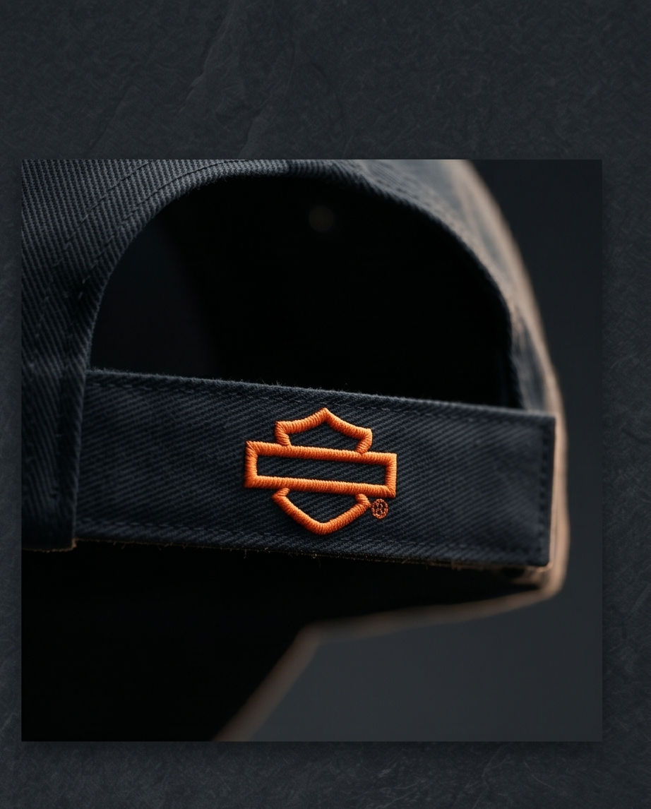 Harley Davidson Of NYC Dealer Bar & Shield Flames Baseball Cap Black