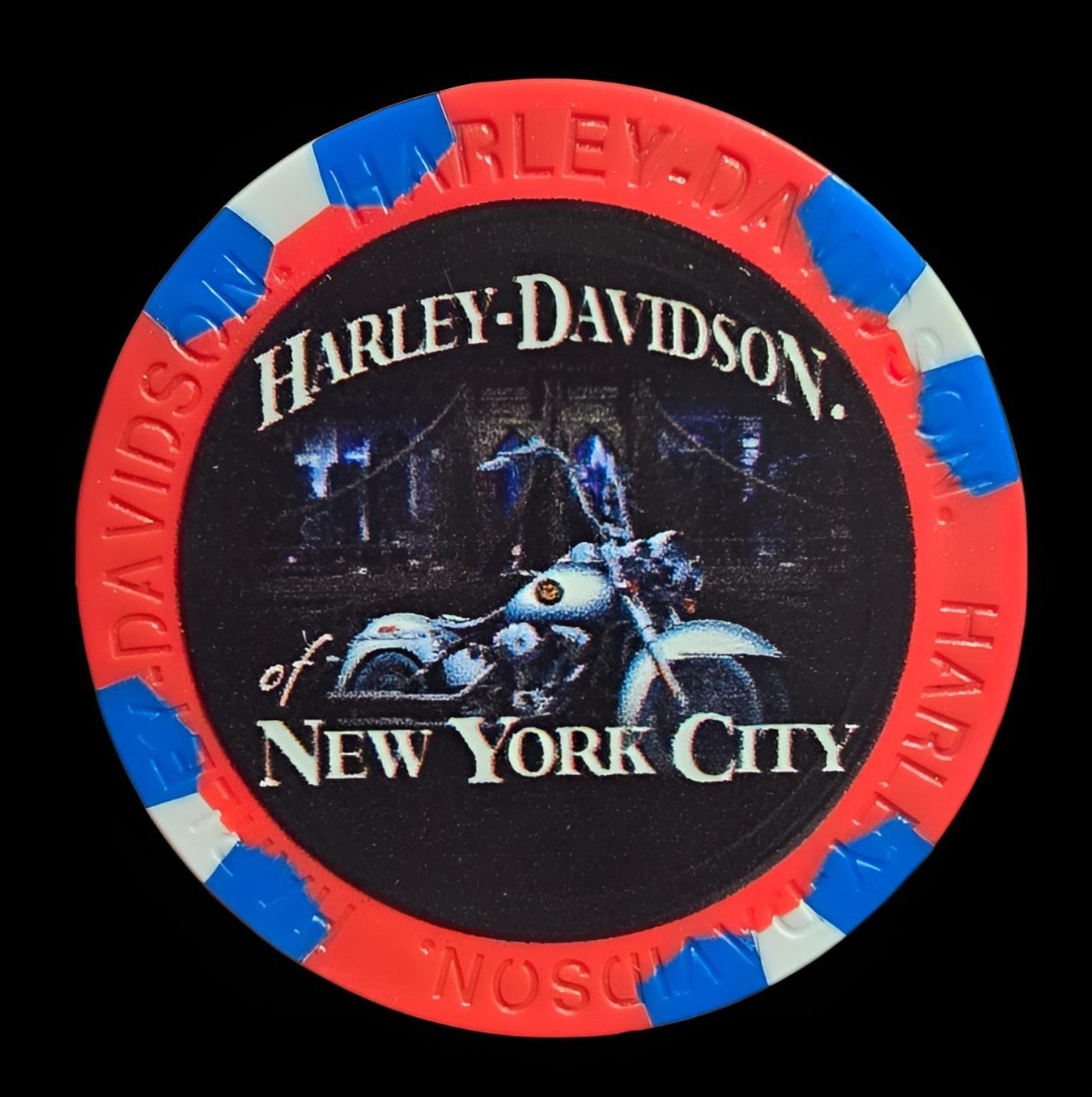 Harley Davidson Of NYC Dealer Brooklyn Bridge Poker Chip